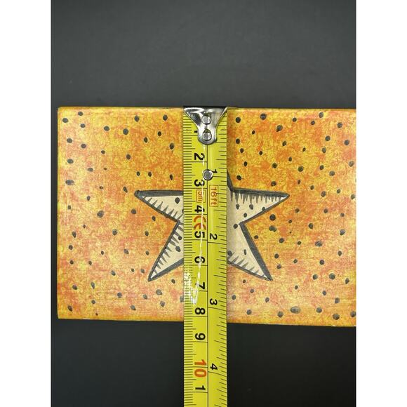 Vintage Folk Art Hand Painted Wooden 4 Drawers Jewelry Box 6.25” Tall Peru - Picture 9 of 9